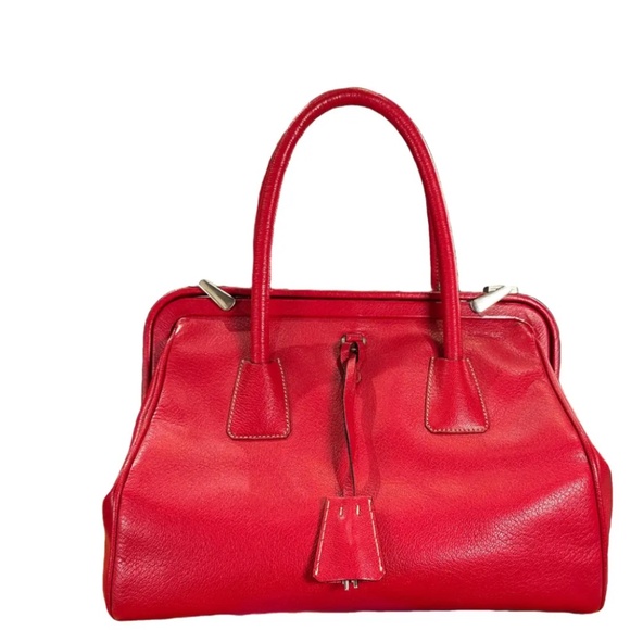 PRADA Red Doctor's Bag with silver hardware - Picture 1 of 8